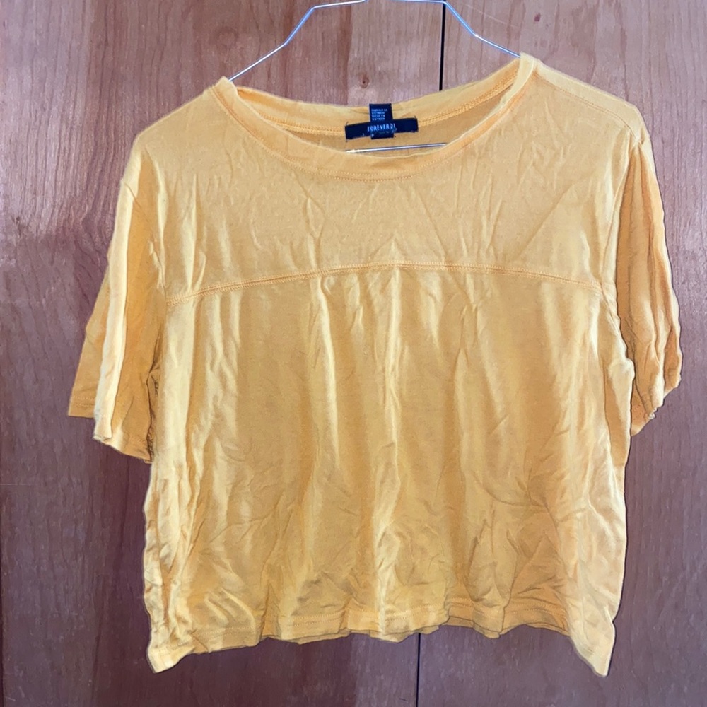 Yellow Cropped Tee